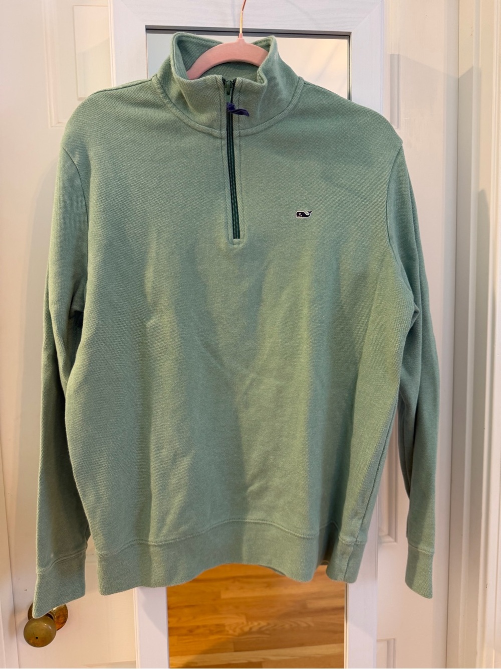 Vineyard Vines Men's Green Quarter-Zip Pullover